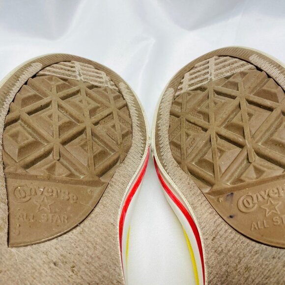Converse All Star Yellow Red Canvas Low-Top Sneakers Sz Men 5 Women 7 Kamiakin - Picture 10 of 14